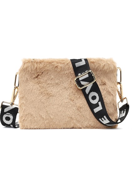 Kadın Taba Uzun Askılı Peluş Portföy Çanta 25WBD2203PH modelleri