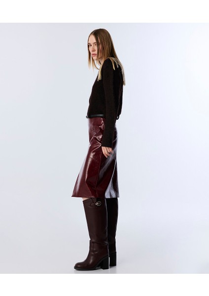 Sloganlı Rugan Görünümlü Etek TW6250004119035 modelleri