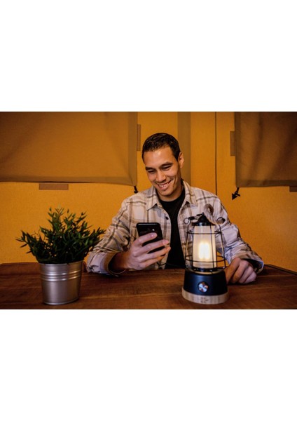 Şarj Edilebilir 350 Lümen 75 Saate Kadar Işık Sreli IP44 Lisanslı Ayarlanabilir Kamp Lambası ve Powerbank indirimleri