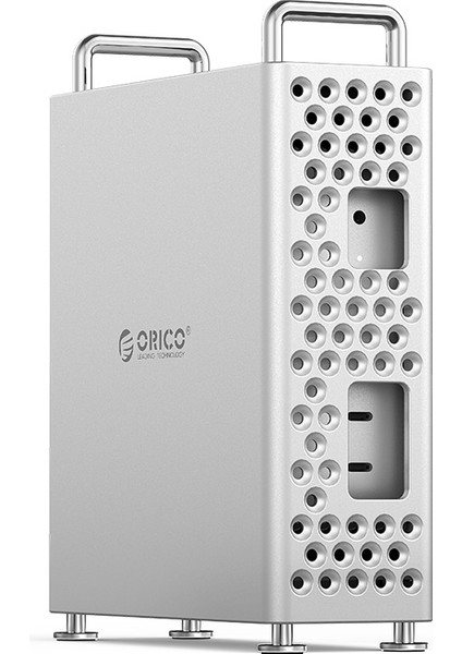 MS10 Minipro Mac Mini M4 Uyumlu Alüminyum Gümüş Koruyucu Kasa