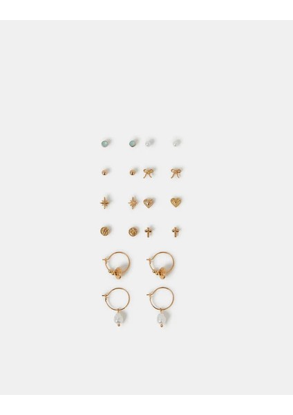 10 x Pearl Coın Stud Hoop Pearl fiyatları