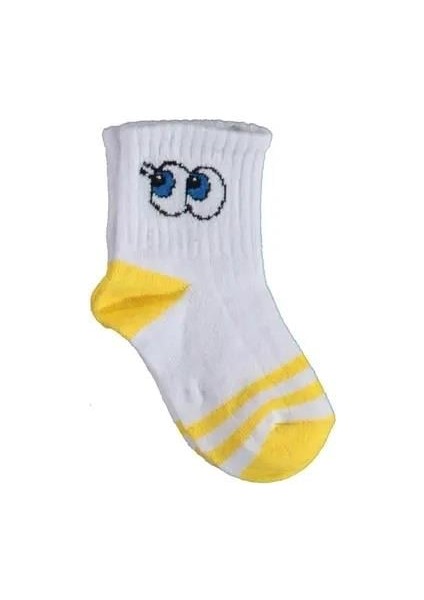 Organik Çorap Soket Kısa Eyes Sarı