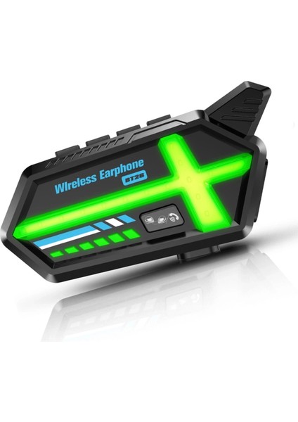 BT26 Motosiklet Kask Kulaklık Bluetooth Rgb Işıklı 2 Eşleşme Özellikli 1000 Mah Intercom