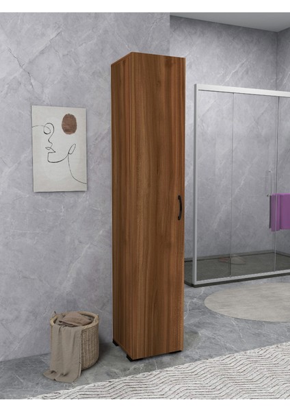 Tek Kapaklı 5 Raflı Çok Amaçlı Banyo Mutfak Kiler Dolabı Tek Kapılı Erzak Dolabı