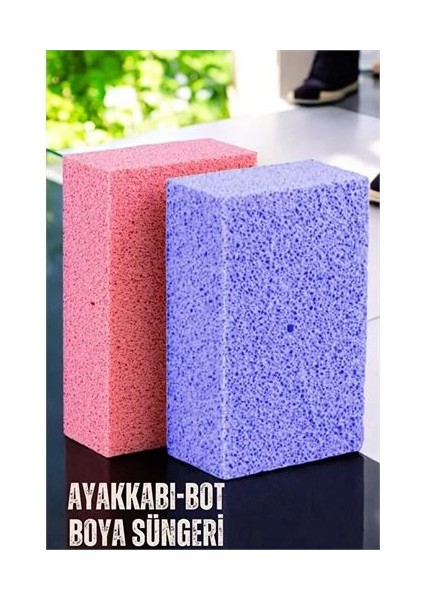 Bx Ayakkabı Boya Süngeri Bot Boyası Süngeri 2 Adet