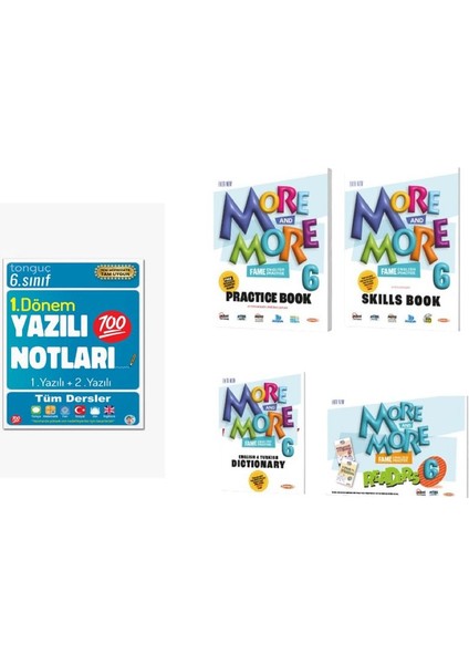 6. Sınıf Yazılı Notları 1. Dönem 1 ve 2. Yazılı ve More & More 6 Practice Book Seti