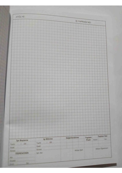 Atölye Deney ve Temrin Defteri 40 Yp. modelleri