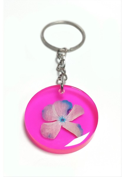 Msa-Shop Kartopu Çiçeği Papatya Epoksi Anahtarlık-Fuşya fiyatları