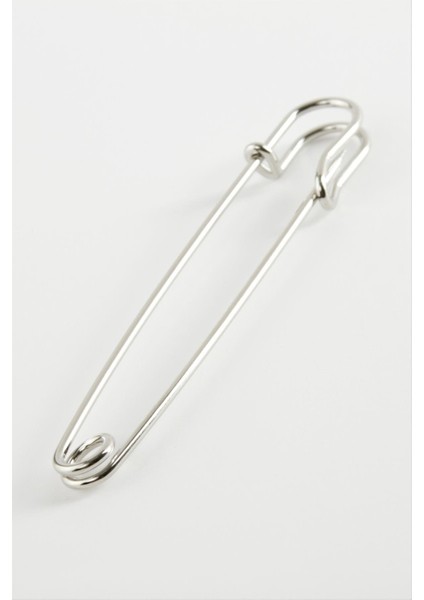 Msa-Shop Iskoç Çengel Iğnesi 8 cm 1 Adet-Gümüş Rengi