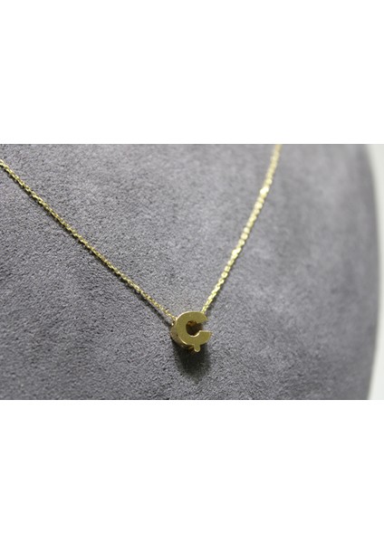 14 Ayar Altın Ç Harfi Kolye Zinciriyle Beraber fiyatları
