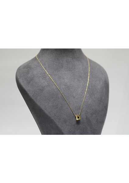 14 Ayar Altın D Harfi Kolye Zinciriyle Beraber fırsatları