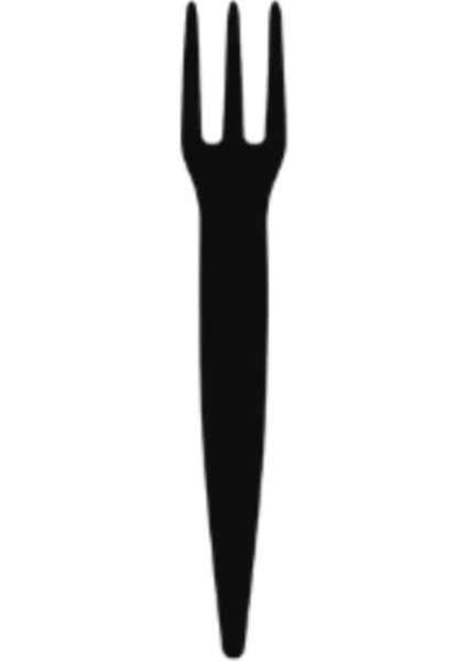 Plastik Cips Çatalı Siyah (1000'LI)