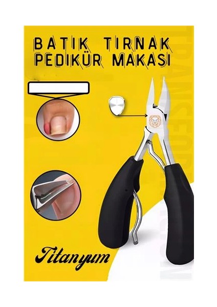 Bx Pedikür Makası Tırnak Batık Makası Titanyum Çelik Profesyonel