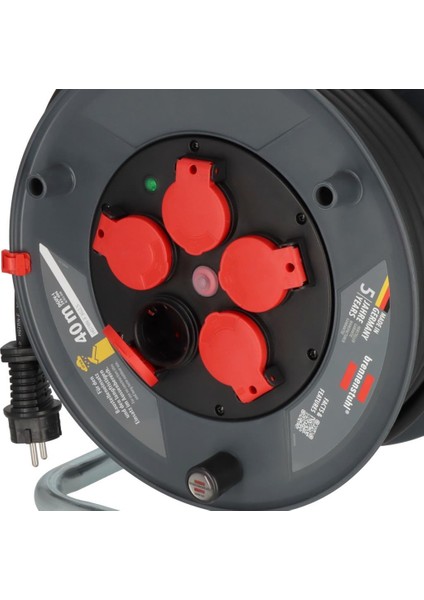 Profesyonel Serisi 40 Metre Kablolu 5 Soketli Isınma Sigortalı Cablepilot Özellikli Dış Mekan Makaralı Kablo (H07RN-F 3g2.5) indirimleri