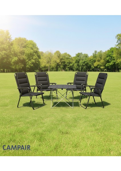 Konforlu 4 Kişilik Kamp Masa & Sandalye Seti