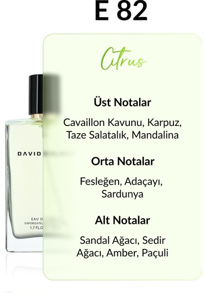 E82 Blues 50 ml Erkek Parfüm | Citrus fiyatları