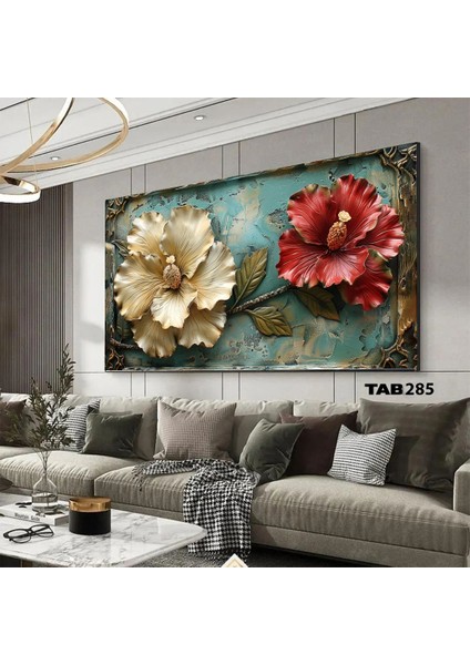 Aşk Çiçeği Kanvas (Led) Işıklı Tablo