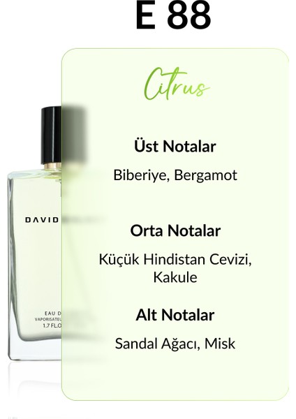 E88 Walles 50 ml Erkek Parfüm | Citrus fiyatları