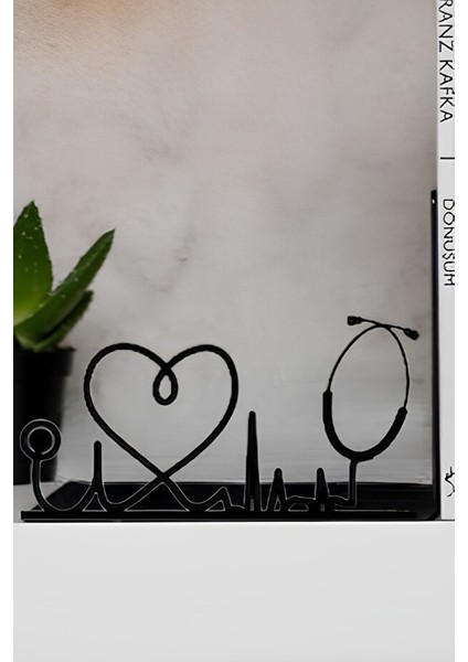 Tıp Stetoskop ve Kadüse Figürlü Dekoratif Metal Kitap Tutucu Kitap Desteği Ev ve Ofis Aksesuar fiyatları