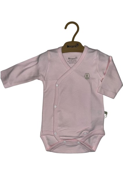 Organik Body Kruvazen Uzun Kol Basic Nature Pembe
