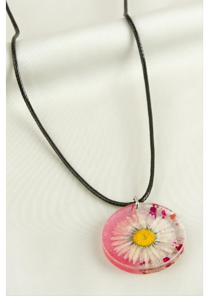 Allzey Papatya Epoksi Kolye-Pembe fiyatları