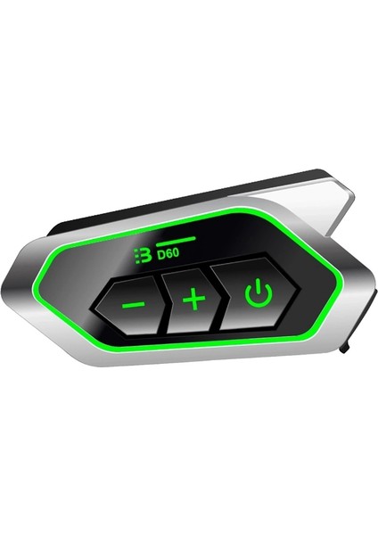 D60 Motor Kask Kulaklık Rgb Modlu Motosiklet Kulaklık Su Geçirmez 5.3 Bluetooth Intercom