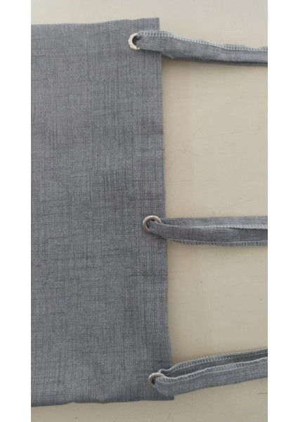 Balkon Perdesi Brandası Kuş Gözü Seçenekli Düz Gri