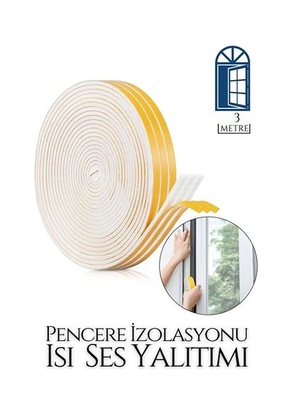 Bx Pencere Ses Isı Yalıtım Sünger Bant 3 Metre
