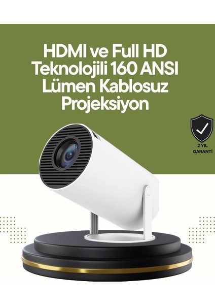 HDMI ve USB Girişli Uzun Ömürlü Ampullü Projeksiyon
