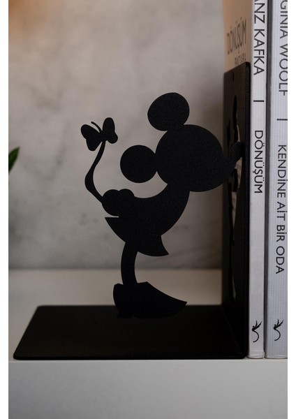 Mickey ve Minnie Mouse Figürlü Dekoratif Metal Kitap Tutucu Kitap Desteği Ev ve Ofis Aksesuar modelleri