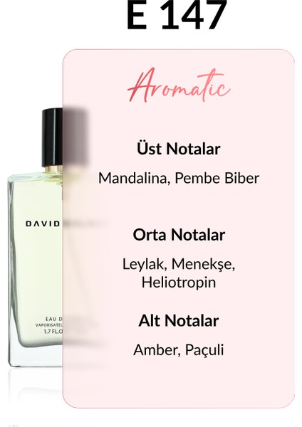 E147 Brady 50 ml Erkek Parfüm | Aromatic fiyatları