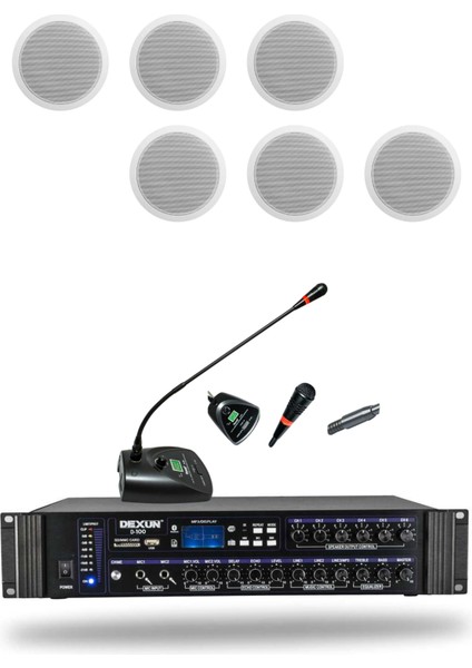 Kürsü Alçıpan Hoparlör Mağaza Dükkan Kafe Seslendirme ve Okul Anons Sistemi