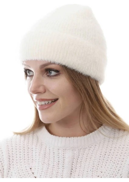 Unisex Tam Kalıp Ince Sakallı Triko Bere