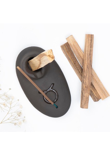 Handmade Burç Temalı Kahve Ağaç Tütsülük