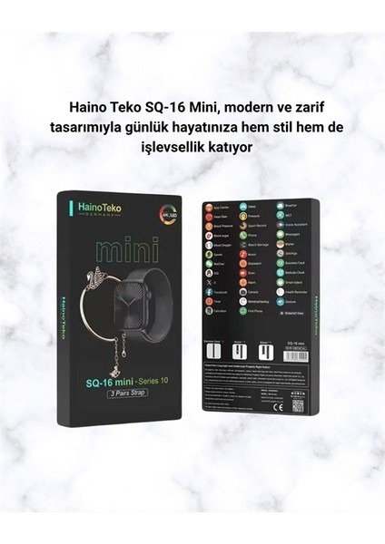 Msa-Shop Sq-16 Mini Series 10 Akıllı Saat – 3 Kordon + Hediye Bileklik indirimleri