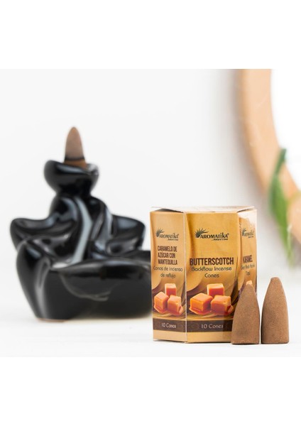 Karamel Aromalı Geri Akışlı Şelale Tütsü