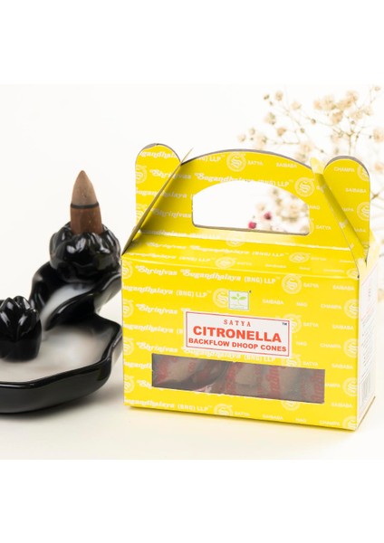 Citronella Aromalı Geri Akışlı Şelale Tütsü