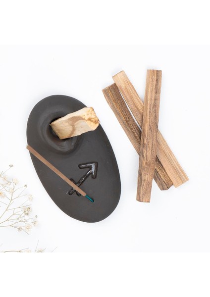 Handmade Burç Temalı Kahve Ağaç Tütsülük