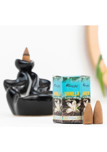 Vanilya Aromalı Geri Akışlı Şelale Tütsü
