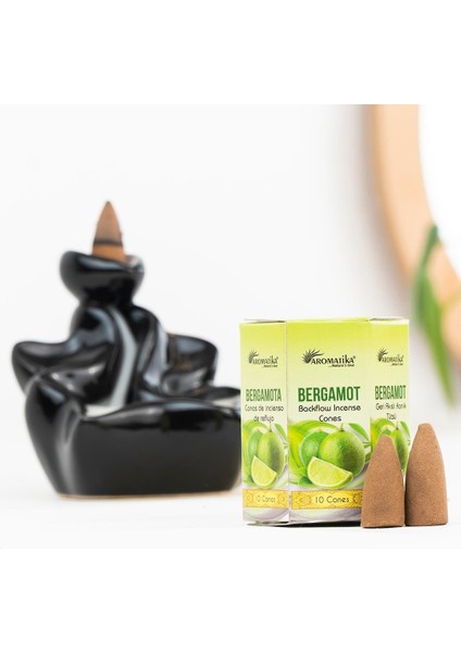 Bergamot Aromalı Geri Akışlı Şelale Tütsü