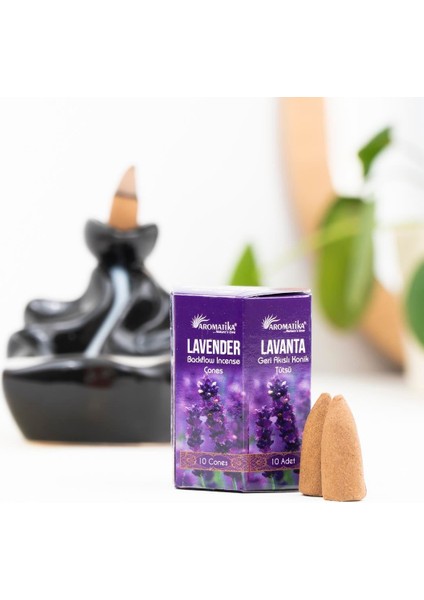 Lavanta Aromalı Geri Akışlı Şelale Tütsü
