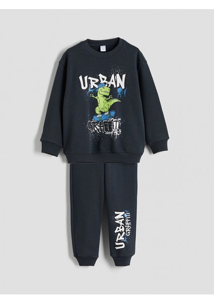 Lcw Kids Antrasit Erkek Çocuk Sweatshirt ve Jogger Eşofman Alt 2'li