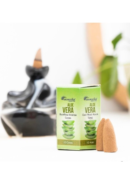 Aloe Vera Geri Akışlı Şelale Tütsü