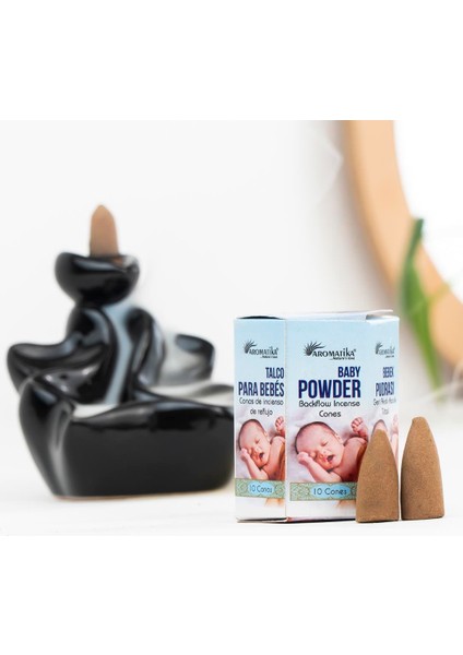 Bebek Pudrası Aromalı Geri Akışlı Şelale Tütsü