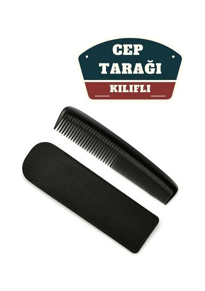 Bx Kılıflı Cep Tarağı – 14 x 3 cm | Kompakt, Şık ve Taşınabilir Erkek Bakım Tarağı