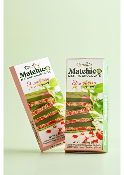 Matchiko Çilek Kremalı ve Parçacıklı Matcha Çikolata 95 Gr. fiyatları