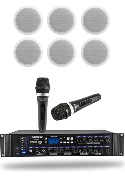 Kablolu Mikrofon Alçıpan Hoparlör Mağaza Dükkan Kafe Seslendirme ve Okul Anons Sistemi fiyatları