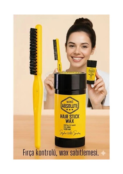 Bx Topuz Fırçası Stick Wax Seti Profesyonel Saç Topuz Seti