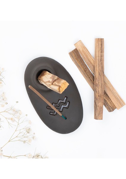 Handmade Burç Temalı Kahve Ağaç Tütsülük