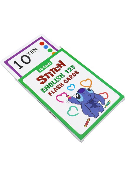 Stitch English Numbers Flash Cards – 10’lu Sayı Kartı Seti fırsatları